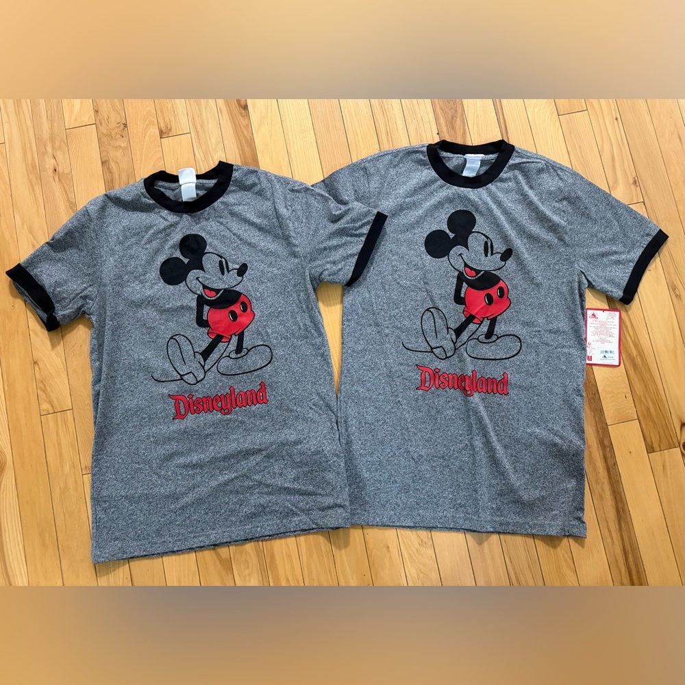 Disney Gray and Red Mickey Mouse adult small T-Shirts (2)